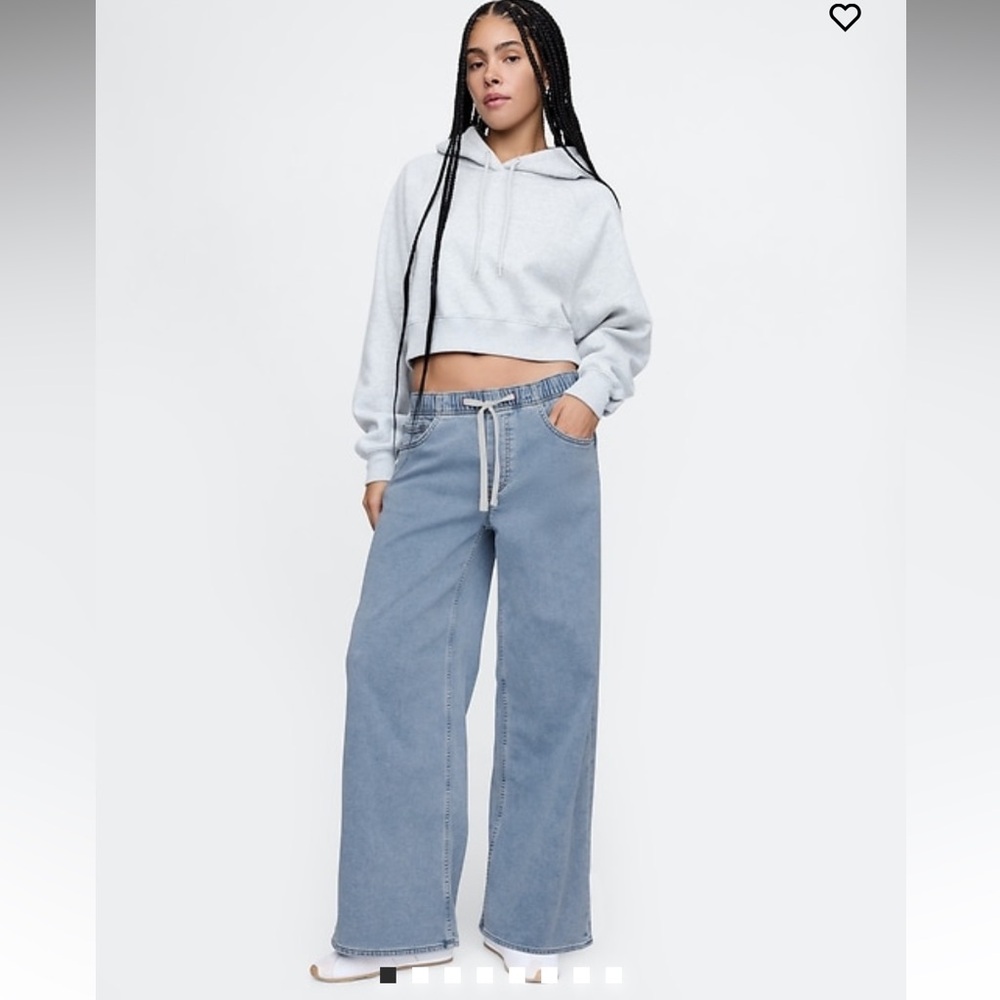 Gap Mid-Rise Knit Easy Baggy Jeans - Picture 2 of 15